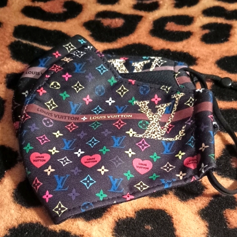 Luxury Inspired Multicolor Monogram Face Mask
